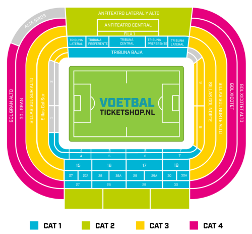 Karte Estadio Mestalla